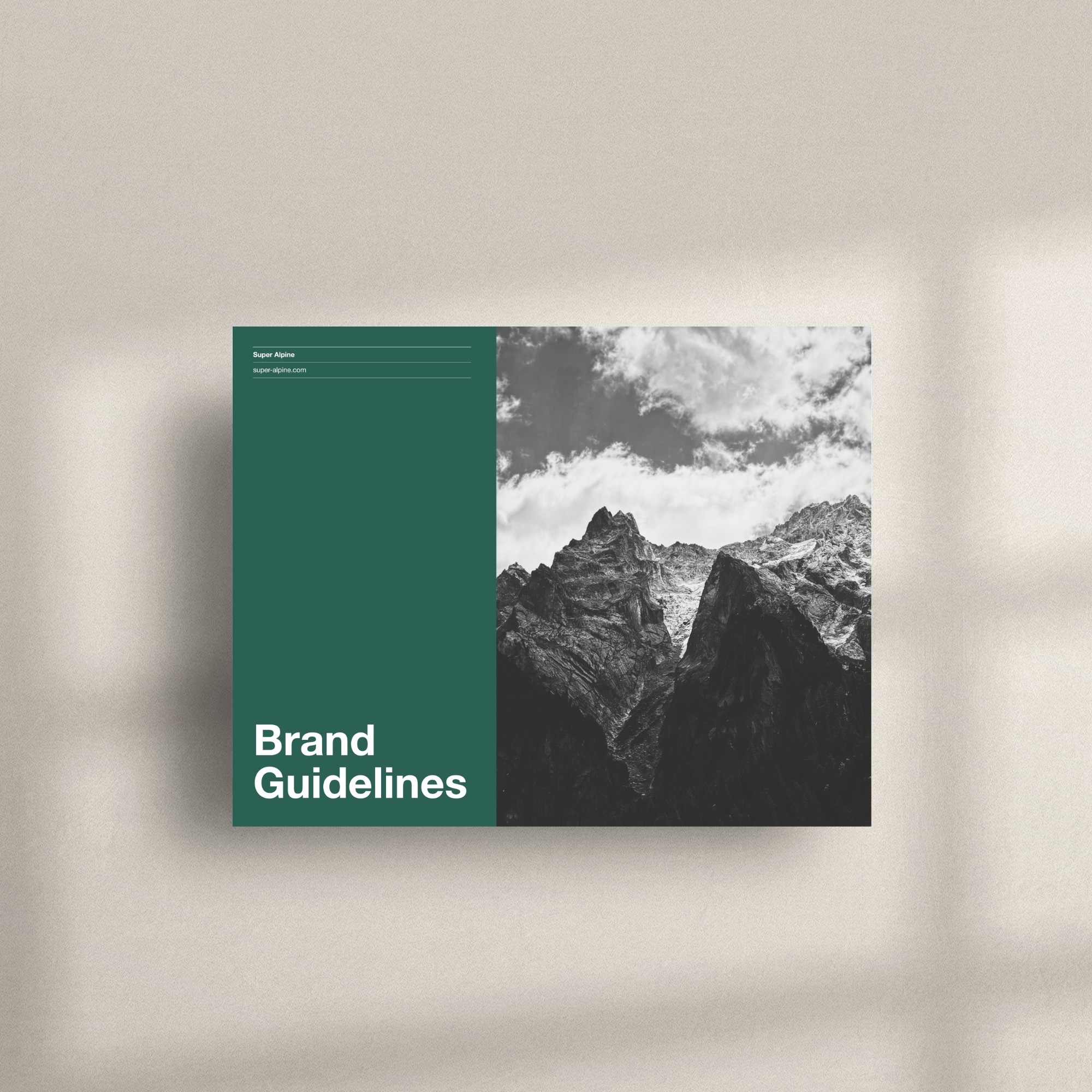 Super Alpine Brand Identity guide cover overview