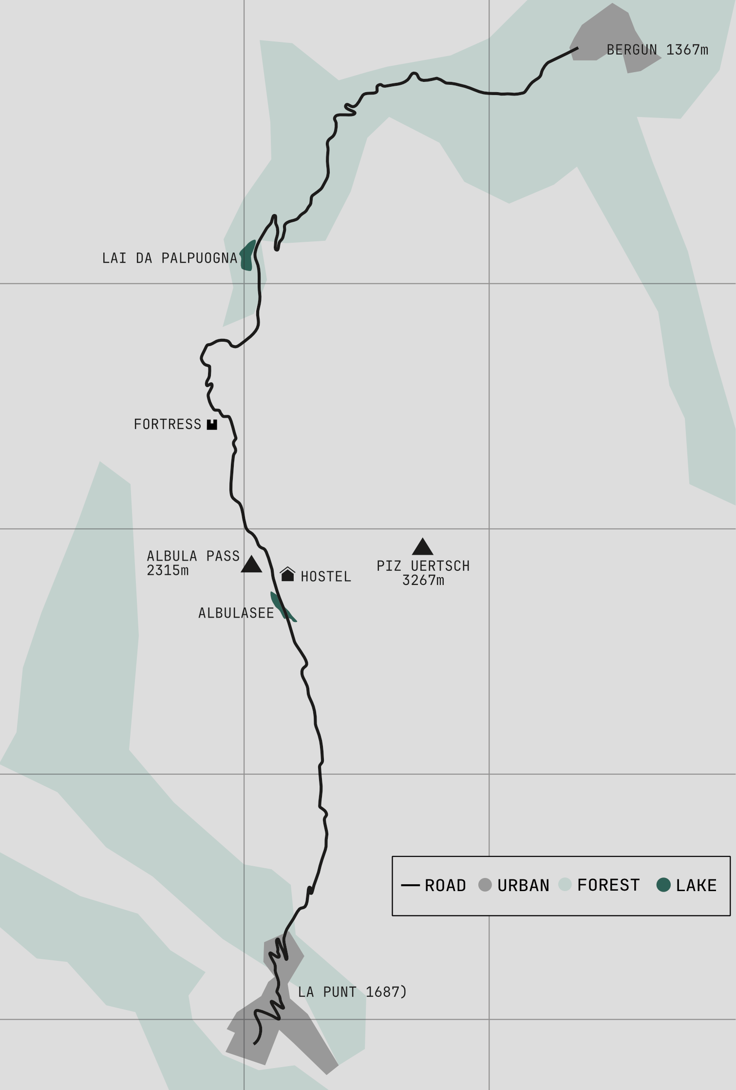 Albula Pass map
