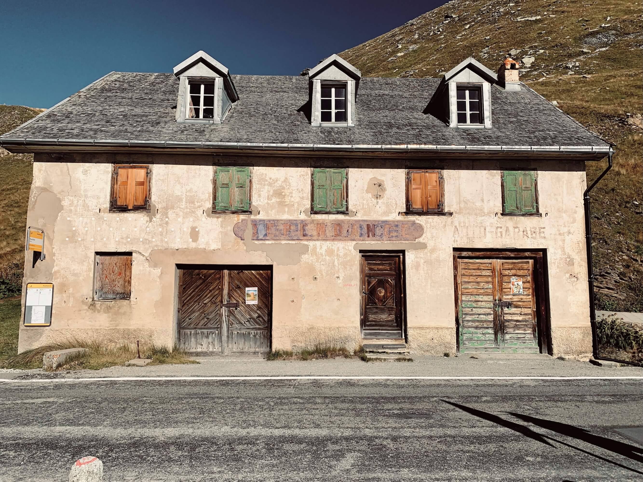 One of the many abandoned buildings on the Furka Pass