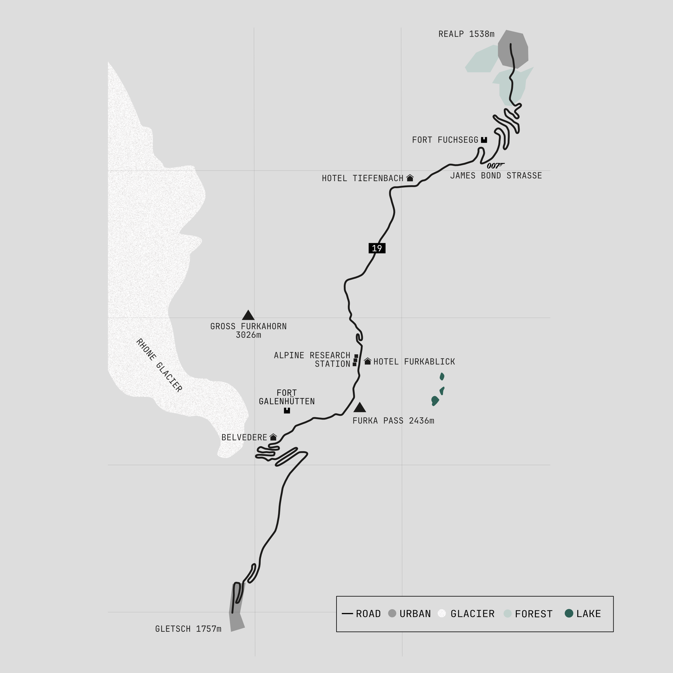 Furka Pass Map