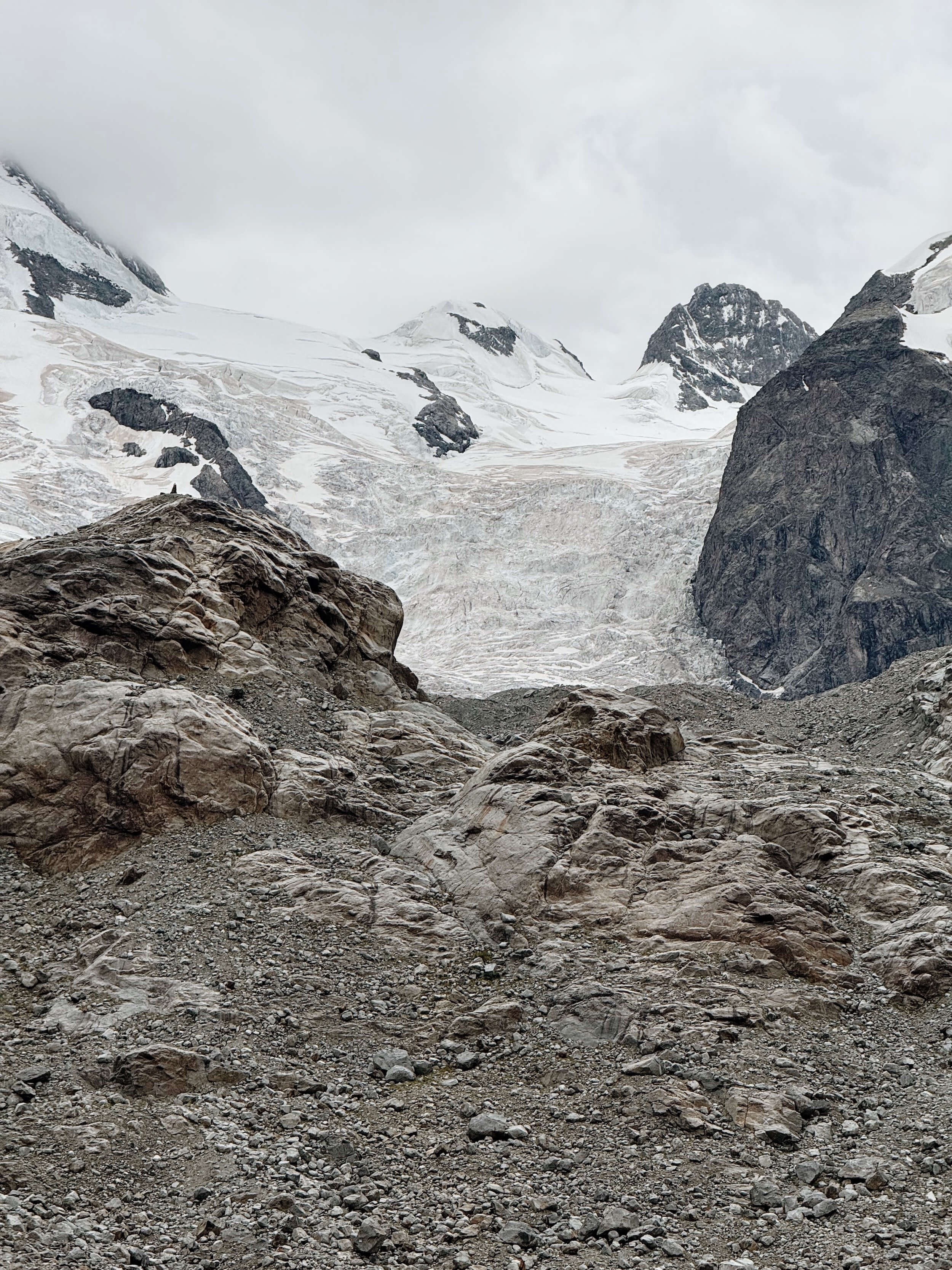The former edge of the glacier