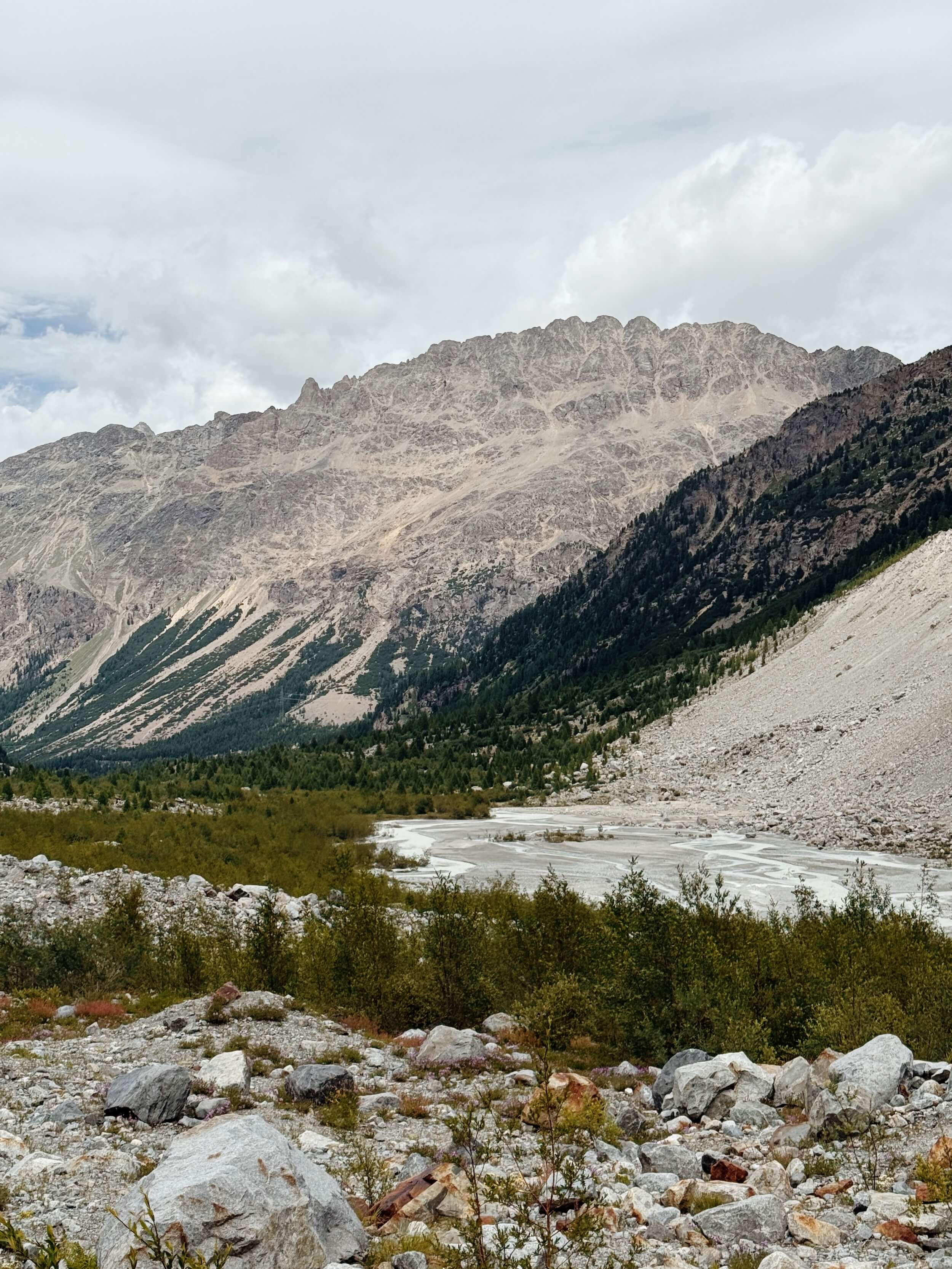 View back down the Morteratsch valley