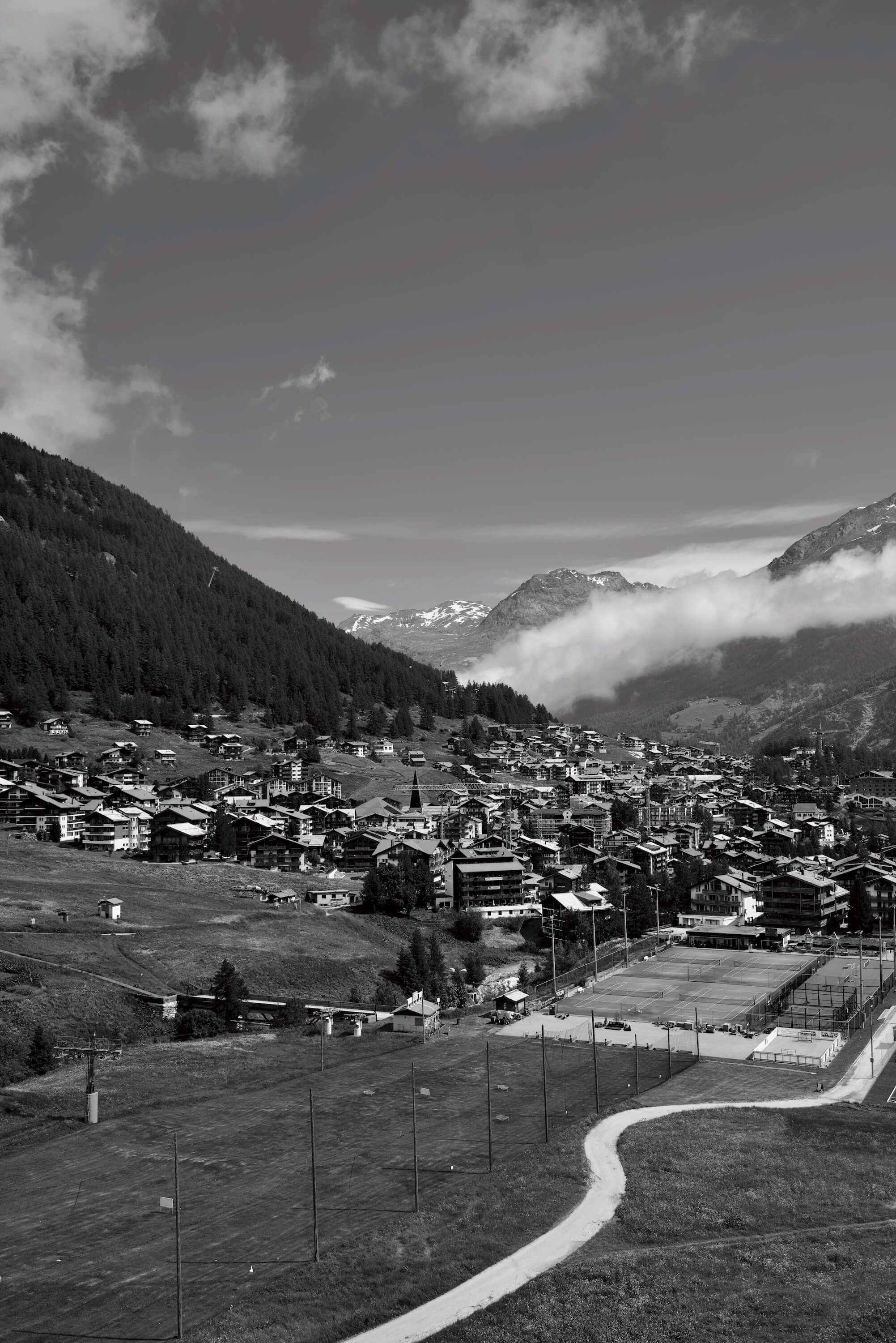 Saas Fee from the cable car