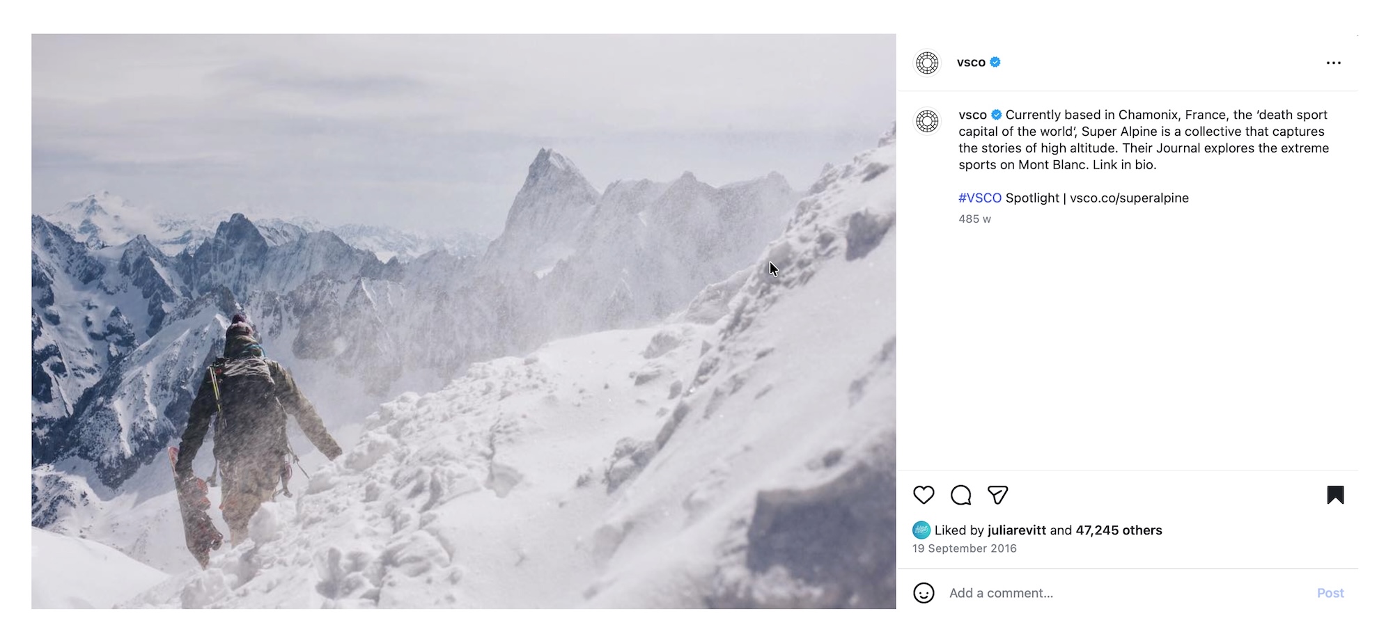 Super Alpine on VSCO's Instagram